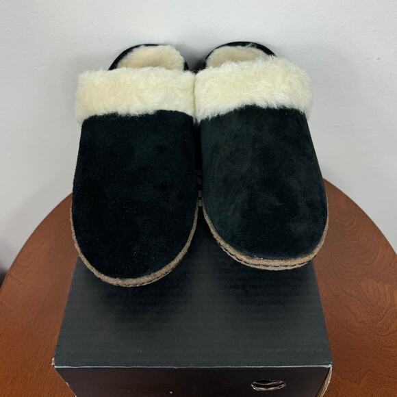 New Sorel Nakiska Slide II Slippers in Black Suede Women's Size 11 - Picture 2 of 9